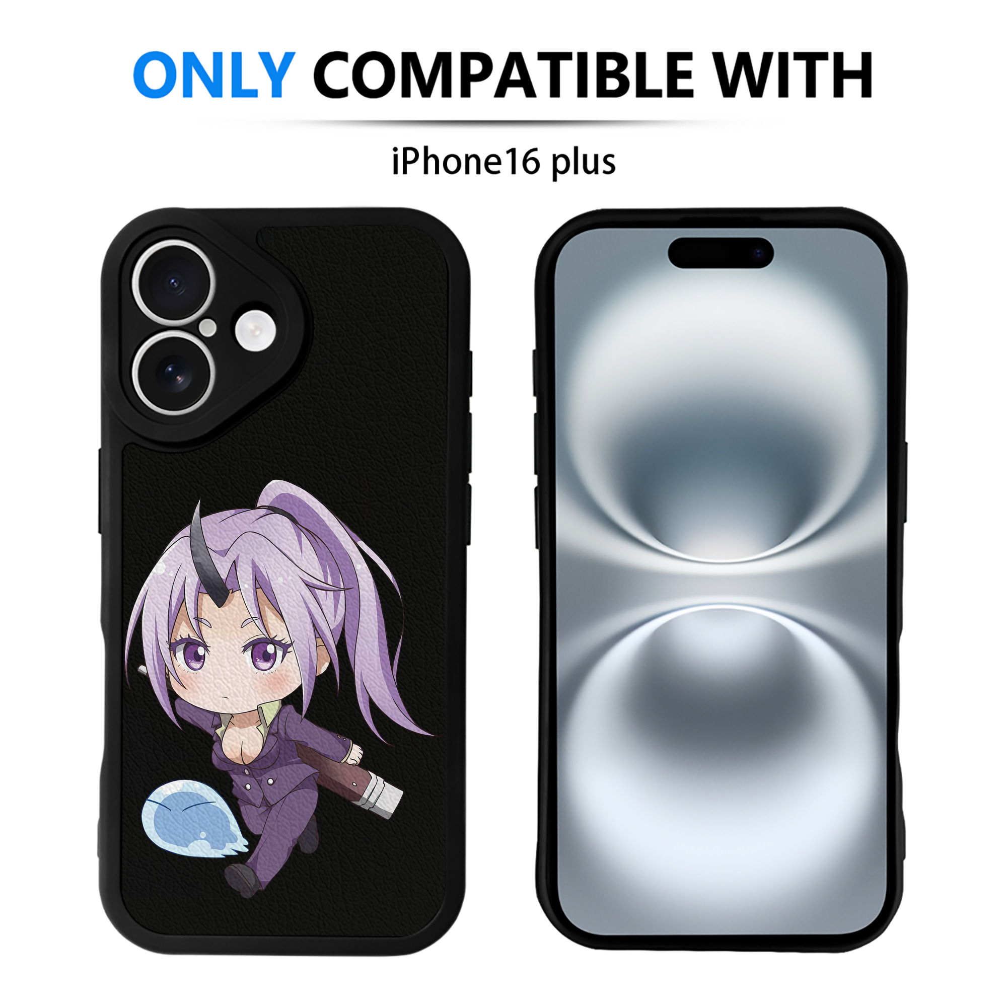 （画像用） 転スラ Regarding Reincarnated to Slime 【iPhone 16シリーズ対応】シリコンスマホケース（レザー調） 材質：シリコン
